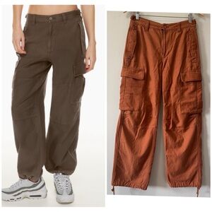 Aritzia TNA Supply Cargo Jeans in Burnt Orange SZ 2
